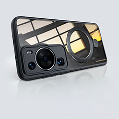 Huawei P60用極薄ソフトケース シリコンケース 耐衝撃 全面保護 クリア透明 カバー Mag-Safe 磁気 Magnetic P01 ファーウェイ ブラック
