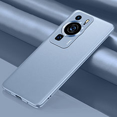 Huawei P60用ケース 高級感 手触り良いレザー柄 QK1 ファーウェイ ライトブルー