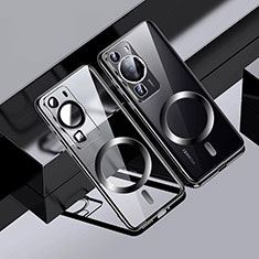 Huawei P60用極薄ソフトケース シリコンケース 耐衝撃 全面保護 クリア透明 カバー Mag-Safe 磁気 Magnetic S01 ファーウェイ ブラック