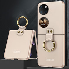 Huawei P60 Pocket用ハードケース プラスチック 質感もマット 前面と背面 360度 フルカバー AC2 ファーウェイ ゴールド