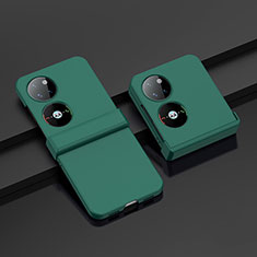 Huawei P60 Pocket用ハードケース プラスチック 質感もマット 前面と背面 360度 フルカバー BH1 ファーウェイ グリーン