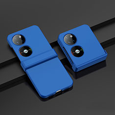 Huawei P60 Pocket用ハードケース プラスチック 質感もマット 前面と背面 360度 フルカバー BH1 ファーウェイ ネイビー