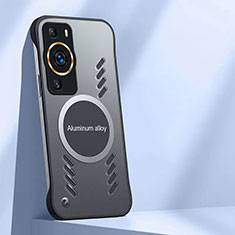 Huawei P60 Pro用ハードケース プラスチック 質感もマット フレームレス カバー Mag-Safe 磁気 Magnetic S01 ファーウェイ ブラック