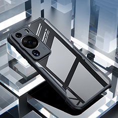 Huawei P60 Pro用極薄ソフトケース シリコンケース 耐衝撃 全面保護 クリア透明 T03 ファーウェイ ブラック