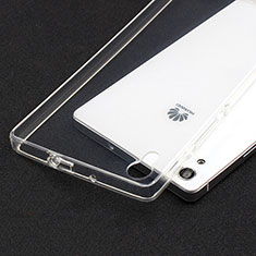 Huawei P7 Dual SIM用極薄ソフトケース シリコンケース 耐衝撃 全面保護 クリア透明 T02 ファーウェイ クリア