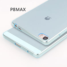 Huawei P8 Max用極薄ソフトケース シリコンケース 耐衝撃 全面保護 クリア透明 ファーウェイ ネイビー