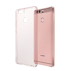 Huawei P9用極薄ソフトケース シリコンケース 耐衝撃 全面保護 クリア透明 ファーウェイ ローズゴールド