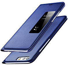 Huawei P9 Plus用手帳型 レザーケース スタンド L01 ファーウェイ ネイビー