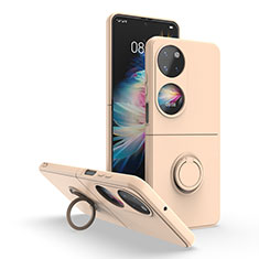 Huawei Pocket S用ハイブリットバンパーケース プラスチック アンド指輪 マグネット式 QW1 ファーウェイ ゴールド