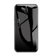 Huawei Rhone用ハイブリットバンパーケース プラスチック 鏡面 虹 グラデーション 勾配色 カバー ファーウェイ ブラック