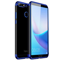 Huawei Y6 (2018)用極薄ソフトケース シリコンケース 耐衝撃 全面保護 クリア透明 カバー ファーウェイ ネイビー