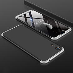 Huawei Y6 (2019)用ハードケース プラスチック 質感もマット 前面と背面 360度 フルカバー ファーウェイ シルバー