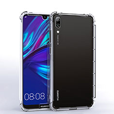 Huawei Y7 Prime (2019)用極薄ソフトケース シリコンケース 耐衝撃 全面保護 クリア透明 H02 ファーウェイ クリア