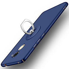 Huawei Y7 Prime用ハードケース プラスチック 質感もマット アンド指輪 ファーウェイ ネイビー