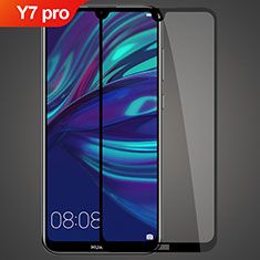 Huawei Y7 Pro (2019)用強化ガラス フル液晶保護フィルム ファーウェイ ブラック