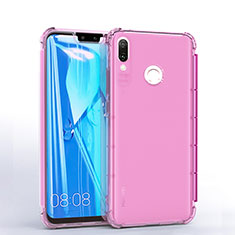 Huawei Y9 (2019)用極薄ソフトケース シリコンケース 耐衝撃 全面保護 クリア透明 S01 ファーウェイ ピンク