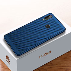 Huawei Y9 (2019)用ハードケース プラスチック メッシュ デザイン カバー ファーウェイ ネイビー