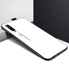Huawei Y9s用ハイブリットバンパーケース プラスチック パターン 鏡面 カバー S01 ファーウェイ ホワイト