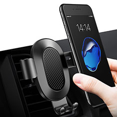 Huawei Honor Play 7X用スマートフォン車載ホルダー 車載スタンド エアベント ユニバーサル ブラック