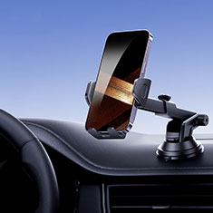Oppo A38用スマートフォン車載ホルダー 車載スタンド 真空吸盤で車のダッシュボードに直接取り付け ユニバーサル BS4 ブラック
