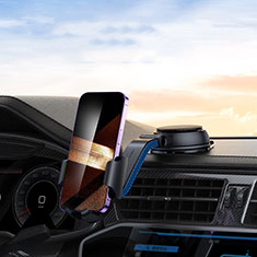 Oppo A52用スマートフォン車載ホルダー 車載スタンド 真空吸盤で車のダッシュボードに直接取り付け ユニバーサル BS9 ブラック