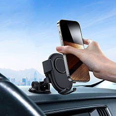 Oppo Find N2 5G用スマートフォン車載ホルダー 車載スタンド 真空吸盤で車のダッシュボードに直接取り付け ユニバーサル BS2 ブラック
