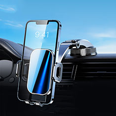 Oppo A2x 5G用スマートフォン車載ホルダー 車載スタンド クリップで車のダッシュボードに直接取り付け ユニバーサル BY5 ブラック