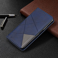 LG G8 ThinQ用手帳型 レザーケース スタンド カバー LG ネイビー