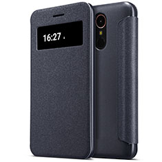 LG K10 (2017)用手帳型 レザーケース スタンド LG ブラック