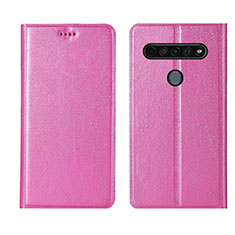 LG K61用手帳型 レザーケース スタンド カバー L04 LG ピンク