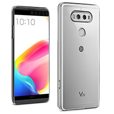 LG V20用極薄ソフトケース シリコンケース 耐衝撃 全面保護 クリア透明 T02 LG クリア