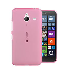 Microsoft Lumia 640 XL Lte用極薄ソフトケース シリコンケース 耐衝撃 全面保護 クリア透明 Microsoft ピンク