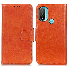Motorola Moto E30用手帳型 レザーケース スタンド カバー N05P モトローラ オレンジ