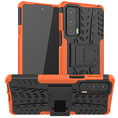 Motorola Moto Edge 20 5G用ハイブリットバンパーケース スタンド プラスチック 兼シリコーン カバー A01 モトローラ オレンジ