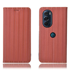 Motorola Moto Edge X30 5G用手帳型 レザーケース スタンド カバー H16P モトローラ ブラウン