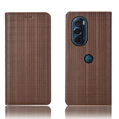 Motorola Moto Edge X30 5G用手帳型 レザーケース スタンド カバー H20P モトローラ ブラウン