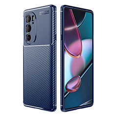 Motorola Moto Edge X30 5G用シリコンケース ソフトタッチラバー ツイル カバー S01 モトローラ ネイビー