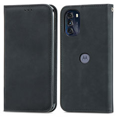 Motorola Moto G 5G (2022)用手帳型 レザーケース スタンド カバー S04D モトローラ ブラック