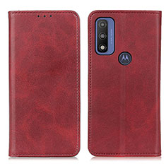 Motorola Moto G Pure用手帳型 レザーケース スタンド カバー A02D モトローラ レッド