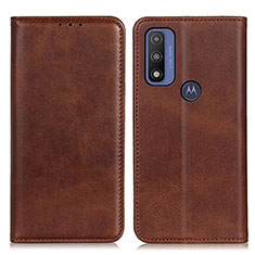 Motorola Moto G Pure用手帳型 レザーケース スタンド カバー A02D モトローラ ブラウン