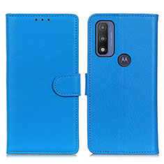Motorola Moto G Pure用手帳型 レザーケース スタンド カバー A03D モトローラ ブルー