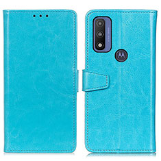 Motorola Moto G Pure用手帳型 レザーケース スタンド カバー A06D モトローラ ブルー