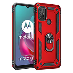 Motorola Moto G10用ハイブリットバンパーケース プラスチック アンド指輪 マグネット式 モトローラ レッド
