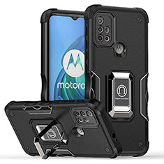 Motorola Moto G10用ハイブリットバンパーケース プラスチック アンド指輪 マグネット式 S05 モトローラ ブラック