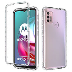 Motorola Moto G10 Power用前面と背面 360度 フルカバー 極薄ソフトケース シリコンケース 耐衝撃 全面保護 バンパー 透明 モトローラ クリア