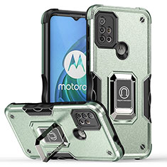 Motorola Moto G10 Power用ハイブリットバンパーケース プラスチック アンド指輪 マグネット式 S05 モトローラ グリーン
