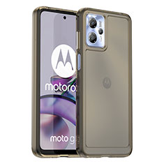 Motorola Moto G13用ハイブリットバンパーケース クリア透明 プラスチック カバー J02S モトローラ グレー