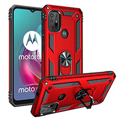 Motorola Moto G20用ハイブリットバンパーケース プラスチック アンド指輪 マグネット式 S01 モトローラ レッド
