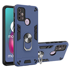 Motorola Moto G20用ハイブリットバンパーケース プラスチック アンド指輪 マグネット式 YB1 モトローラ ネイビー