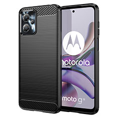 Motorola Moto G23用シリコンケース ソフトタッチラバー ライン カバー MF1 モトローラ ブラック